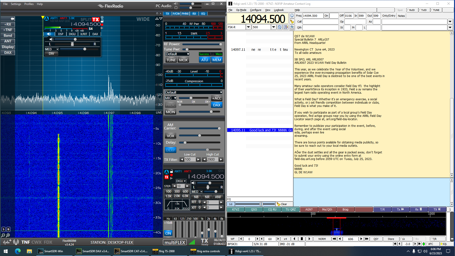 ARRL Field Day W1AW PSK31 Bulletin K7VZ Virgil